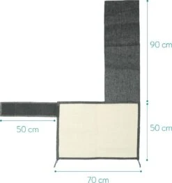 Navaris Katten Krabmat - Bescherming Van Meubels - Voor Banken En Stoelen - Krabbescherming - Voor De Linkerkant - Donkergrijs -Huisdierbenodigdheden 1127x1200