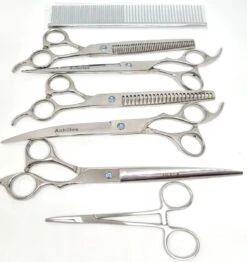 Achilles Hondenschaar - Scharenset Hond 8 INCH - 8-Delige Scharenset - Effileerschaar Hond 7 Achilles Hondenschaar - Scharenset Hond 8 INCH - 8-Delige Scharenset - Effileerschaar Hond -Huisdierbenodigdheden 1132x1200