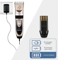 LifeGoods Hondentondeuse - Voor Katten En Honden - Complete Set - 5 Standen - Draadloos - Oplaadbaar - Goud/Zwart -Huisdierbenodigdheden 1170x1200 2