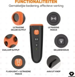 Vulpes Pets® Ultrasone Anti Blaf Apparaat – 3-in-1 Anti Blaf Apparaat Pro - Diervriendelijk & Zonder Schok - Alternatief Anti Blafband - Voor Kleine & Grote Honden - Audio - Flashlight - USB-Oplaadbaar -Huisdierbenodigdheden 1177x1200 1
