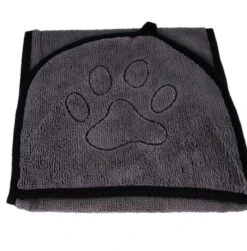 N4dogs – Hondenhanddoek – Honden Handdoek – Microvezel Handdoek – Handdoek Hond – Droogdoek Hond – Dierendeken – Sterk Absorberend – Handdoek Met Zakken - Grijs - 66 X 23 Cm -Huisdierbenodigdheden 1183x1200