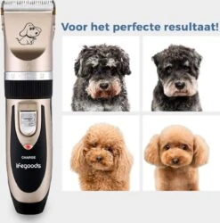 LifeGoods Hondentondeuse - Voor Katten En Honden - Complete Set - 5 Standen - Draadloos - Oplaadbaar - Goud/Zwart -Huisdierbenodigdheden 1187x1200 1