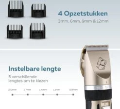 BYER Professionele Dieren Tondeuse Set - Voor Huisdieren Katten & Honden - Draadloos - Oplaadbare Pet Trimmer - Dog Tondeuze Clipper - 5 Standen & Vier Opzetkammen - Low Noise 13 BYER Professionele Dieren Tondeuse Set - Voor Huisdieren Katten & Honden - Draadloos - Oplaadbare Pet Trimmer - Dog Tondeuze Clipper - 5 Standen & Vier Opzetkammen - Low Noise -Huisdierbenodigdheden 1200x1096 3