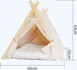 Dogs&Co Tippi Tent Voor Katten Of Kleine Honden Ecru -Huisdierbenodigdheden 1200x1104