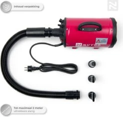 Nuvoo Professionele Hondenföhn / Waterblazer / Hondenborstel Met 3 Opzetstukken - Verstelbare Vermogen Tot 2200W - Warme / Koude Stand - Rood 17 Nuvoo Professionele Hondenföhn / Waterblazer / Hondenborstel Met 3 Opzetstukken - Verstelbare Vermogen Tot 2200W - Warme / Koude Stand - Rood -Huisdierbenodigdheden 1200x1136 1