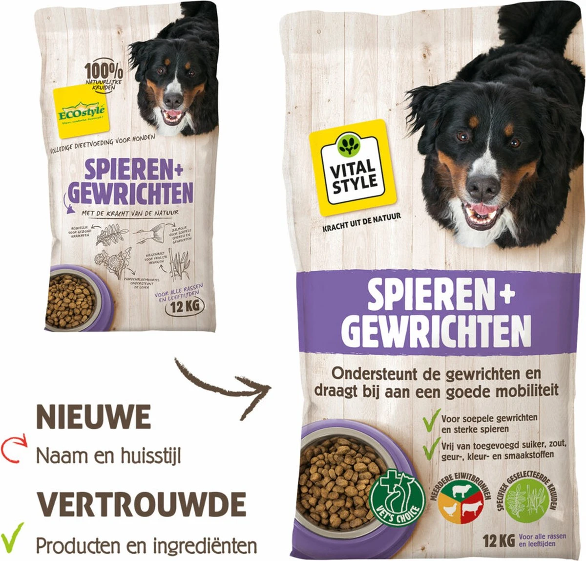 VITALstyle SPIEREN+GEWRICHTEN - Hondenbrokken - 12 Kg 5 VITALstyle SPIEREN+GEWRICHTEN - Hondenbrokken - 12 Kg - Afbeelding 3