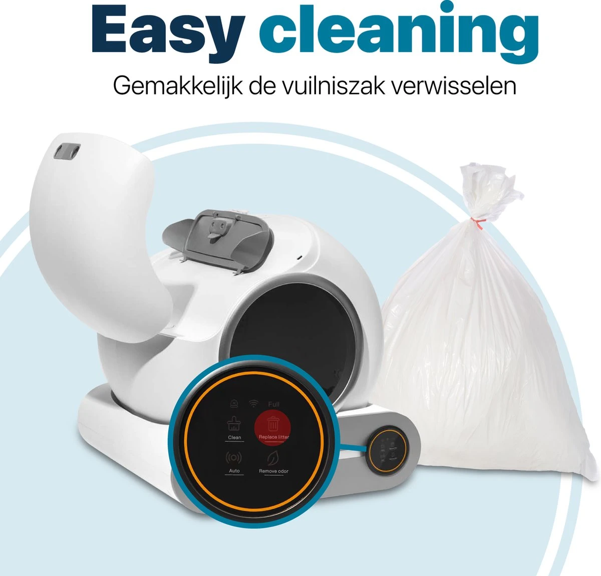 BOME Automatische Kattenbak - Zelfreinigende Kattenbak - Met App En Touchscreen - 65L 4 BOME Automatische Kattenbak - Zelfreinigende Kattenbak - Met App En Touchscreen - 65L - Afbeelding 2