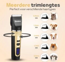 Woodoro Professionele 2-in-1 Hondentondeuse Voor Dikke Vacht – Draadloze Honden Tondeuse & Hondentrimmer – Stille Tondeuse Katten & Honden Trimset -Huisdierbenodigdheden 1200x1157