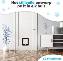 BFreshPets Kattenluik + Massageborstel - Met Tunnel - 4 Vergrendelingsstanden - Weersbestendig - Maat L - Zwart - 27 X 24 Cm 13 BFreshPets Kattenluik + Massageborstel - Met Tunnel - 4 Vergrendelingsstanden - Weersbestendig - Maat L - Zwart - 27 X 24 Cm -Huisdierbenodigdheden 1200x1163 3