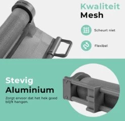 Château Animaux® - Tot 180cm Breed Traphekje Oprolbaar Hond - Stijlvolle Oplossing - Dieren Hek - Honden Hek -Huisdierbenodigdheden 1200x1165 1