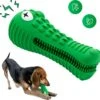 Tandenborstel Hond Melk Geur Smaak En Piep Honden Speelgoed Dog Toy - Krokodil Groen - Dutchwide