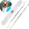 Nola & Coco® Tandsteen Verwijderaar Set Inclusief Bewaardoosje - Tandenkrabber - Set Van Twee - Hond - Kat - Tandenborstel - Tandplak Verwijderen - Tandenstoker - Honden Tanden Schoonmaken - Tandenhaakje - Gebitsreiniging -Huisdierbenodigdheden 1200x1178 1