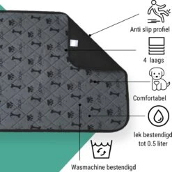 Jooba Puppy Training Pads - Wasbare Puppy Pads 2 Stuks - Hondentoilet - 70x50cm - Puppy -Huisdierbenodigdheden 1200x1198 2