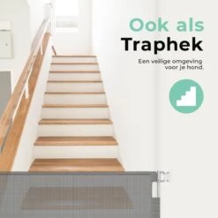 Château Animaux® - Tot 180cm Breed Traphekje Oprolbaar Hond - Stijlvolle Oplossing - Dieren Hek - Honden Hek -Huisdierbenodigdheden 1200x1200 187