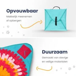 Snuffelmat 70x70cm Inclusief Rubberen Massage Bal & E-book - Speelmat Hond - Denkspel Hond - Puppy Speelgoed - Anti Schrok Mat - Honden Snoepjes - Cadeau Tip -Huisdierbenodigdheden 1200x1200 19