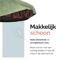 Rexproduct Hondenkussen - Hondenmand - Hondenbed Met Rits En Wasbaar - Manden & Kussens 90 X 110 CM - 0 Tot 80 Kg - SoftPet Groen -Huisdierbenodigdheden 1200x1200 191