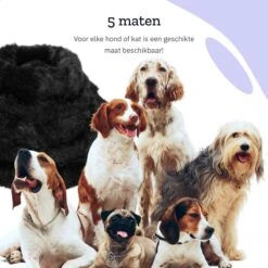 All 4 Pets Supply® Hondenmand Donut - Maat XL - Geschikt Voor Honden Tot 100 Cm - Hondenkussen - Zwart -Huisdierbenodigdheden 1200x1200 218