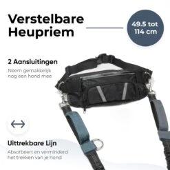 Canicross Looplijn Hond Met Heupriem Voor Hardlopen - Elastische Handsfree Hondenriem - Honden Trainingslijn - 150/200cm - Grijs -Huisdierbenodigdheden 1200x1200 220