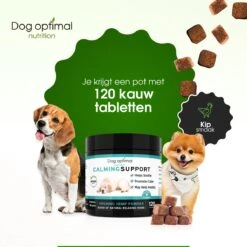 RUST EN KALMEREN CALMING Support 120 Stuks - Kalmeren - AntistressmiddelHond - Hond - Hondenkoekjes - Hondensupplementen - Honden - Puppy - Hondenvoeding -Huisdierbenodigdheden 1200x1200 270