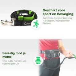 Canicross Looplijn Hond Met Heupriem Voor Hardlopen - Elastische Handsfree Hondenriem - Honden Trainingslijn - 150/200cm - Groen -Huisdierbenodigdheden 1200x1200 339