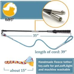 CF Pack - Hond Buitenspeelgoed Actief Behendigheid Touw Dog Flirt Pole Flirtpole Toy Tug Tease Wand Non-Bungee Cord Dog Toy For Fun Obedience Training Extandable Toy Honden Speelgoed Hondenspeelgoed Behendigheidspeelgoed -Huisdierbenodigdheden 1200x1200 343