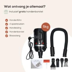 MiMOPETS® Hondenföhn Met 4 Opzetstukken – Waterblazer Voor Honden Met Geluiddemper -Hondendroger - Zwart 15 MiMOPETS® Hondenföhn Met 4 Opzetstukken – Waterblazer Voor Honden Met Geluiddemper -Hondendroger - Zwart -Huisdierbenodigdheden 1200x1200 424