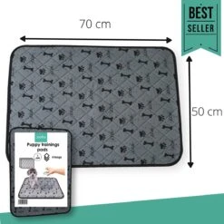 Jooba Puppy Training Pads - Wasbare Puppy Pads 2 Stuks - Hondentoilet - 70x50cm - Puppy -Huisdierbenodigdheden 1200x1200 438