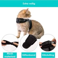 Zootic Kattentuigje Met Leiband Riem Kattenharnas Zwart Maat M Kat & Kitten - Halsomvang 20 Tot 26cm - Borstomvang 30 Tot 34cm 15 Zootic Kattentuigje Met Leiband Riem Kattenharnas Zwart Maat M Kat & Kitten - Halsomvang 20 Tot 26cm - Borstomvang 30 Tot 34cm -Huisdierbenodigdheden 1200x1200 521