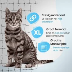 Kattennet Voor Balkon 4 X 10 M - Kattennet - Katten Gaas - Zwart -Huisdierbenodigdheden 1200x1200 555