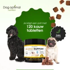 DOG OPTIMAL ANTI ALLERGY SUPPORT 120 Stuks - Allergie - Honden - Hondensnacks - Hondenkoekjes - Hondensupplementen - Honden - Puppy - Hondenvoeding - Weerstand - Jeuk-hond - Jeuk -Huisdierbenodigdheden 1200x1200 85