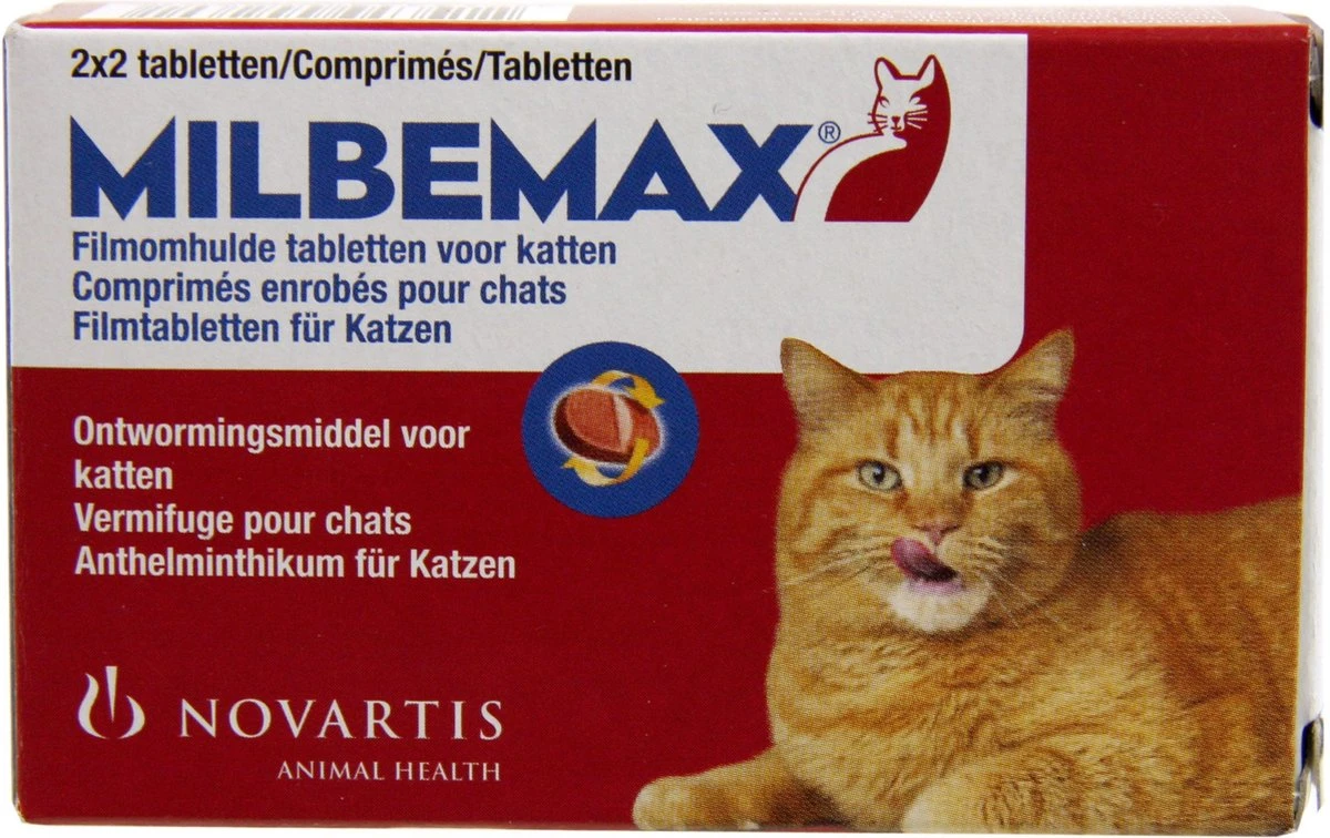 Milbemax Ontworming Tabletten Grote Kat 2 - 12 Kg 2 X 2 Tabletten 5 Milbemax Ontworming Tabletten Grote Kat 2 - 12 Kg 2 X 2 Tabletten - Afbeelding 3