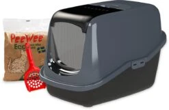 PeeWee Kattenbak EcoHus Startpakket - Antraciet - 56 X 39 X 38,5 Cm -Huisdierbenodigdheden 1200x780 4
