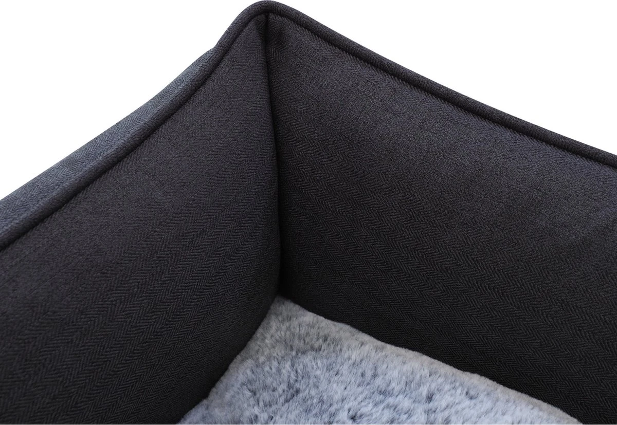 Benzano - Hondenmand - All Season - Wasmachine Wasbaar - Omkeerbaar Kussen - Pluche - Schuimvulling - Antraciet - 100 CM 8 Benzano - Hondenmand - All Season - Wasmachine Wasbaar - Omkeerbaar Kussen - Pluche - Schuimvulling - Antraciet - 100 CM - Afbeelding 6