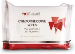 Huisdierbenodigdheden 23 Maxani Chloorhexidine Doekjes - 40 Stuks