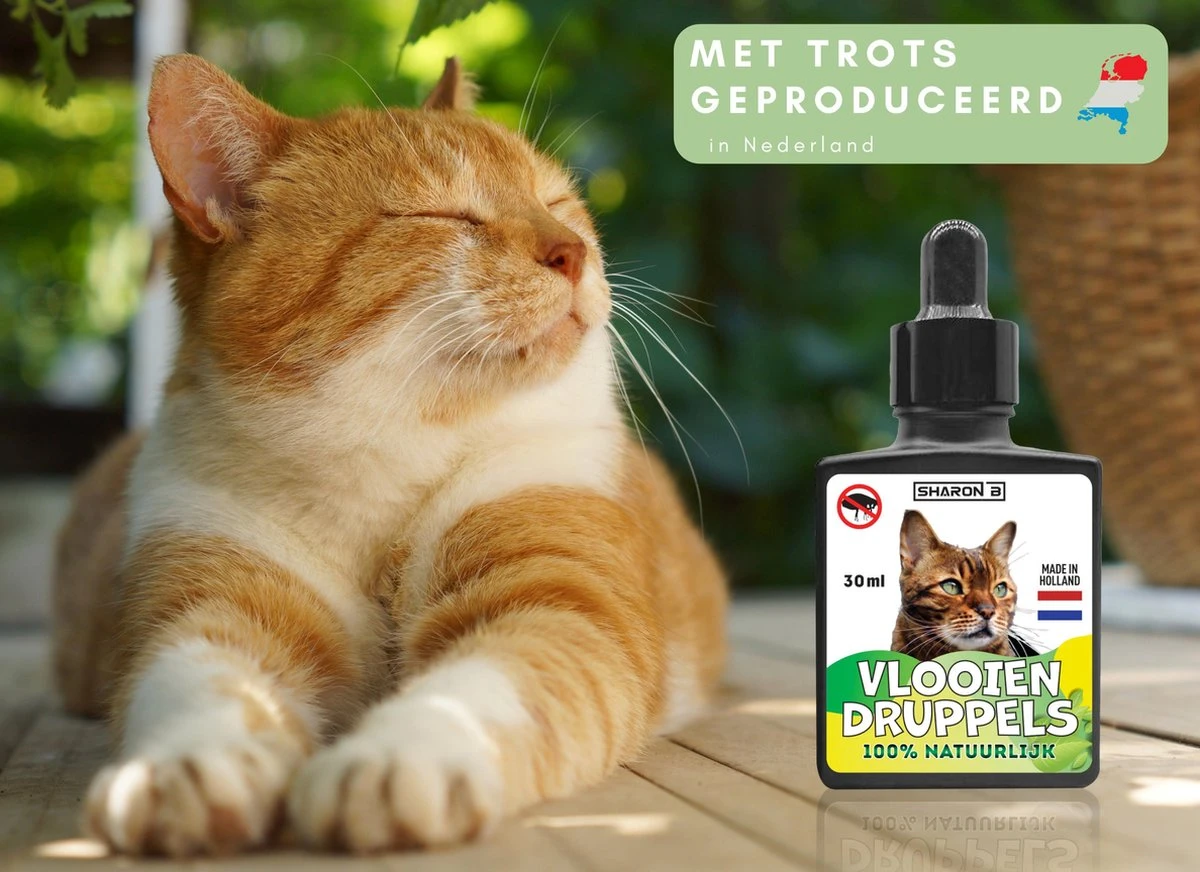 Natuurlijke Vlooiendruppels Voor Katten - Vanaf 4 Kg - 100% Natuurlijk - Vlooien - Zonder Giftige Pesticiden - 30 Ml - Speciale Formule Voor Katten - Vachtdruppels - Made In Holland 7 Natuurlijke Vlooiendruppels Voor Katten - Vanaf 4 Kg - 100% Natuurlijk - Vlooien - Zonder Giftige Pesticiden - 30 Ml - Speciale Formule Voor Katten - Vachtdruppels - Made In Holland - Afbeelding 5