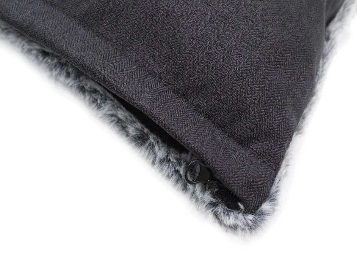 Benzano - Hondenmand - All Season - Wasmachine Wasbaar - Omkeerbaar Kussen - Pluche - Schuimvulling - Antraciet - 100 CM 9 Benzano - Hondenmand - All Season - Wasmachine Wasbaar - Omkeerbaar Kussen - Pluche - Schuimvulling - Antraciet - 100 CM - Afbeelding 7