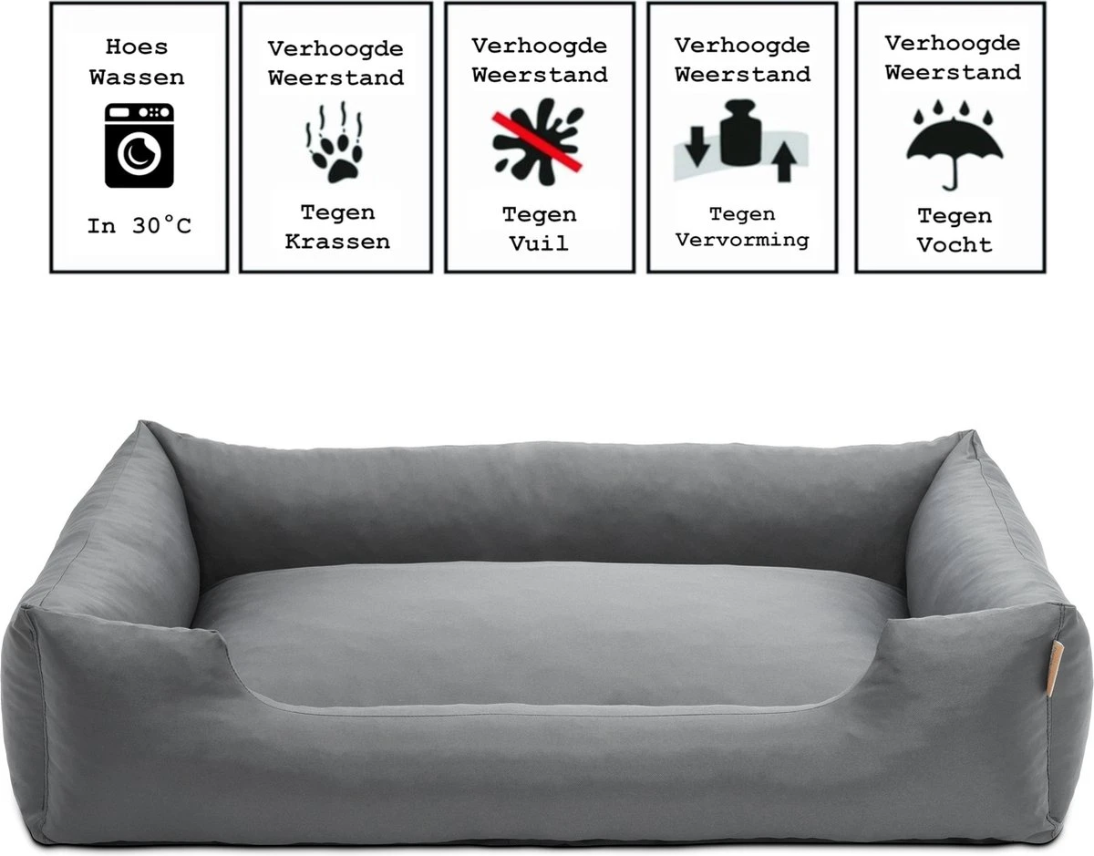 Hondenmand Cordura XXXL – Donkergrijs - 125 X 90 X 24 Cm 4 Hondenmand Cordura XXXL – Donkergrijs - 125 X 90 X 24 Cm - Afbeelding 2