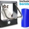 BFreshPets Kattenluik + Massageborstel - Met Tunnel - 4 Vergrendelingsstanden - Weersbestendig - Maat L - Zwart - 27 X 24 Cm -Huisdierbenodigdheden 1200x946 1