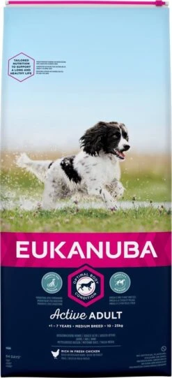 Huisdierbenodigdheden 18 Eukanuba Dog Adult Medium Breed - Kip - Hondenvoer - 15 Kg