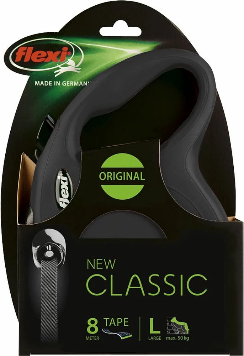 Flexi Rollijn New Classic Tape Large 8 M - Hondenriem - Zwart Tot 50kg 9 Flexi Rollijn New Classic Tape Large 8 M - Hondenriem - Zwart Tot 50kg - Afbeelding 7