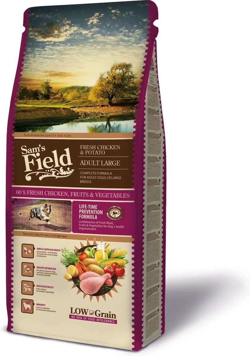Sam's Field Adult Large - Kip & Aardappel - 13 Kg 3 Sam's Field Adult Large - Kip & Aardappel - 13 Kg