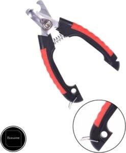 ElegaPet Professionele Nagelknipper Hond L - Rood Zwart - Dier - Nageltang Met Veiligheidsstop Nagelschaar -Huisdierbenodigdheden 989x1200