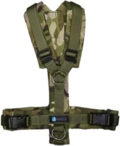 AnnyX Hondentuig - FUN - LIMTED EDITION - Speurtuig - Camouflage - Legergroen - Maat S - Borstomvang 52-64cm - Gewicht Hond 9 -19 Kg - My K9
